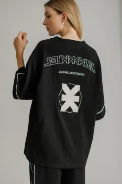 Best Karo Kauer Baseballshirt Black