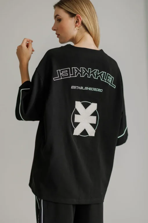 Best Karo Kauer Baseballshirt Black