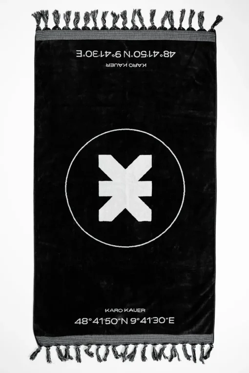 Outlet Karo Kauer Beach Towel Black Logo