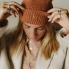 Fashion Karo Kauer Beanie Brown