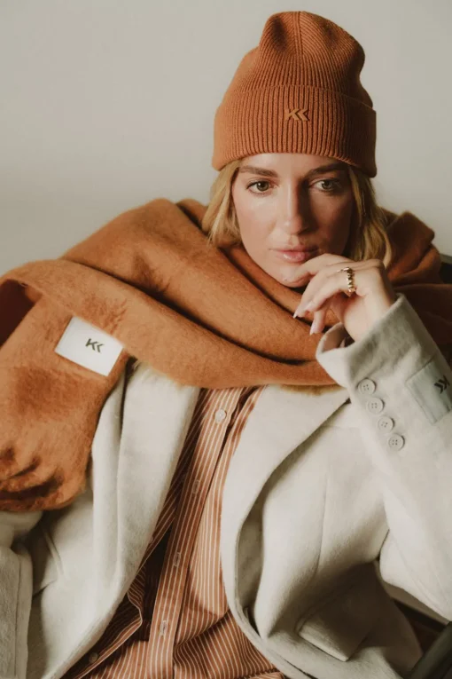 Fashion Karo Kauer Beanie Brown