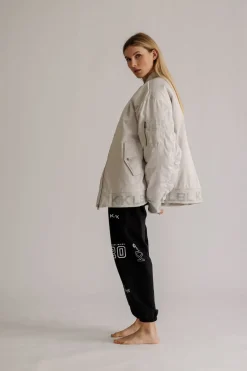 Hot Karo Kauer Bomberjacket Silver Grey