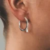 New Karo Kauer Creole Sparkle Mini Logos Silver