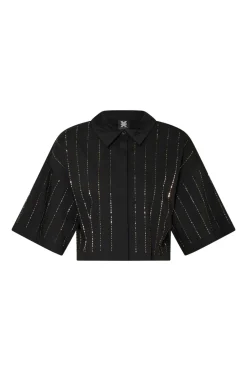 Online Karo Kauer Cropped Blouse Glitter