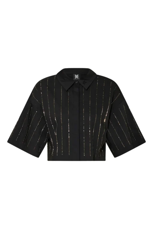 Online Karo Kauer Cropped Blouse Glitter