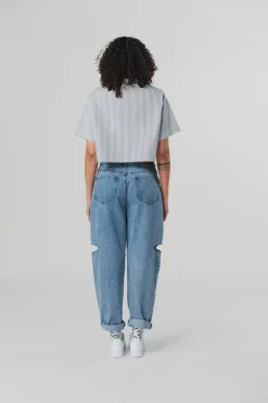 Sale Karo Kauer Cropped Blouse Striped