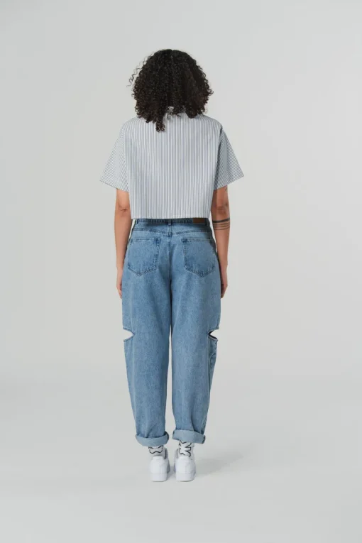 Sale Karo Kauer Cropped Blouse Striped