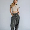 Clearance Karo Kauer Cropped Ringer Shirt
