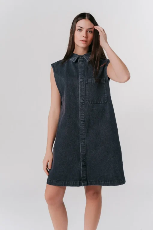 New Karo Kauer Denim Dress black