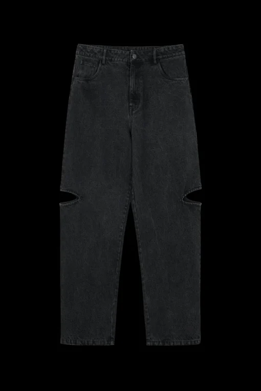 Clearance Karo Kauer Denim Pants Black Cut Out Petite