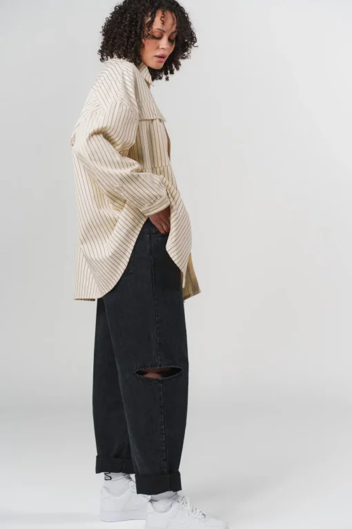 New Karo Kauer Denim Pants Black Cut Out