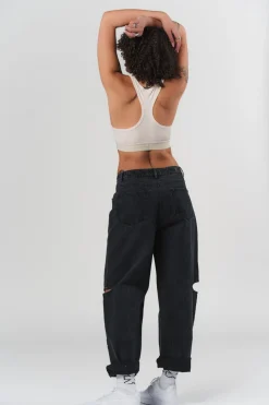 New Karo Kauer Denim Pants Black Cut Out