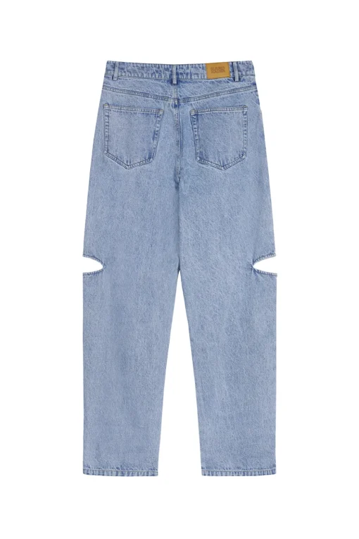 Fashion Karo Kauer Denim Pants Blue Cut Out