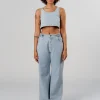 Outlet Karo Kauer Denim Pants Light Blue