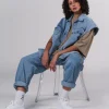 Clearance Karo Kauer Denim Vest Blue