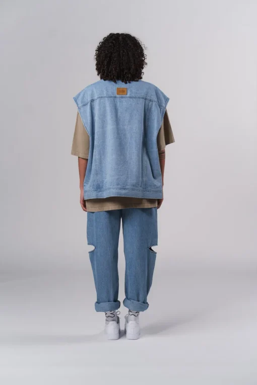 Clearance Karo Kauer Denim Vest Blue