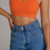Fashion Karo Kauer Dynamic Sports Bra Flame Orange