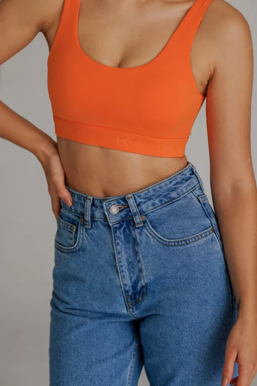 Fashion Karo Kauer Dynamic Sports Bra Flame Orange