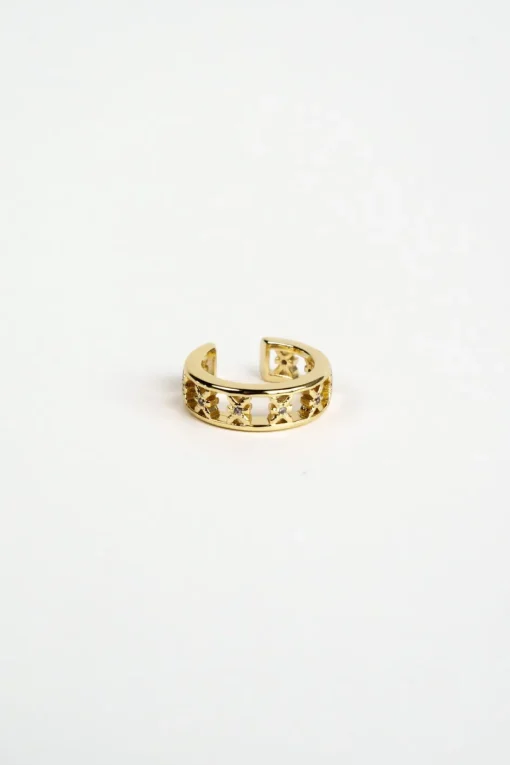 Fashion Karo Kauer Earcuff Logo Gold