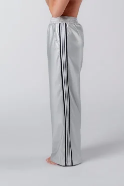 New Karo Kauer Faux Leather Pants Silver