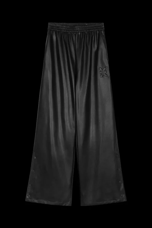 Hot Karo Kauer Faux Leather Trackpants Black