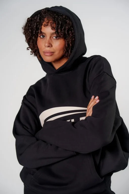 Fashion Karo Kauer Hoodie KKLBL Black