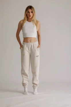 New Karo Kauer Jogger Pants Basic Sand Melange