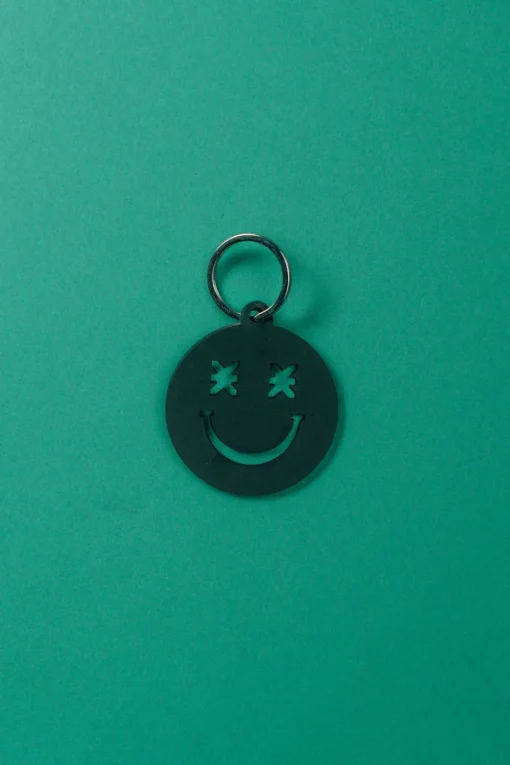 Clearance Karo Kauer Keychain Smiley Black