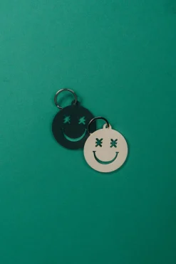 Clearance Karo Kauer Keychain Smiley Black
