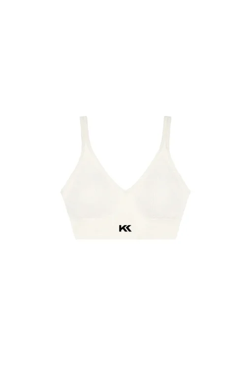 Discount Karo Kauer Knit Bralette Creme