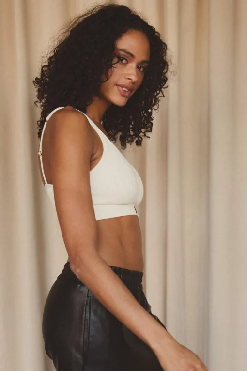 Discount Karo Kauer Knit Bralette Creme