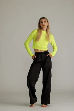 Sale Karo Kauer Knit Shirt Cropped Neon Lime