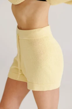Sale Karo Kauer Knit Shorts Light Yellow