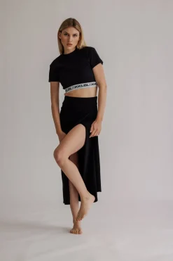 Outlet Karo Kauer Knit Skirt Basic Black
