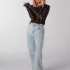 Fashion Karo Kauer Mesh Longsleeve Animal Print