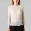 Outlet Karo Kauer Mesh Longsleeve Creme