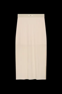 Fashion Karo Kauer Mesh Skirt Creme
