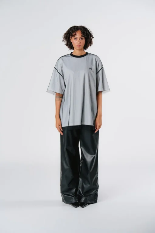 Online Karo Kauer Mesh T-Shirt Layered