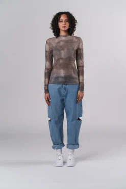 Outlet Karo Kauer Printed Mesh Longsleeve