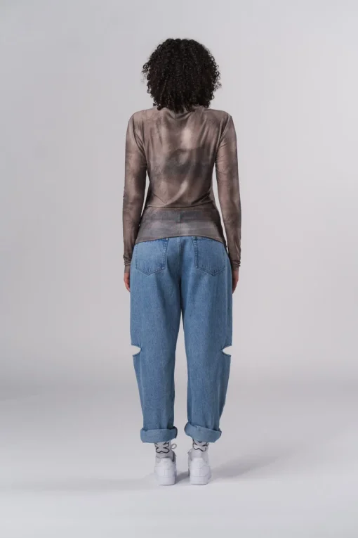 Outlet Karo Kauer Printed Mesh Longsleeve