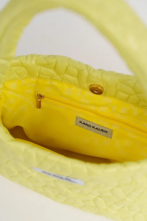 New Karo Kauer Puffer Bag Lemon