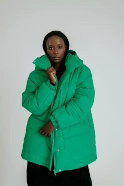 Outlet Karo Kauer Puffer Jacket Green