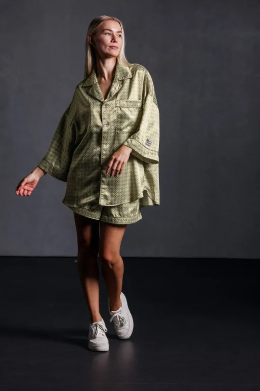 New Karo Kauer Retro Shirt Khaki
