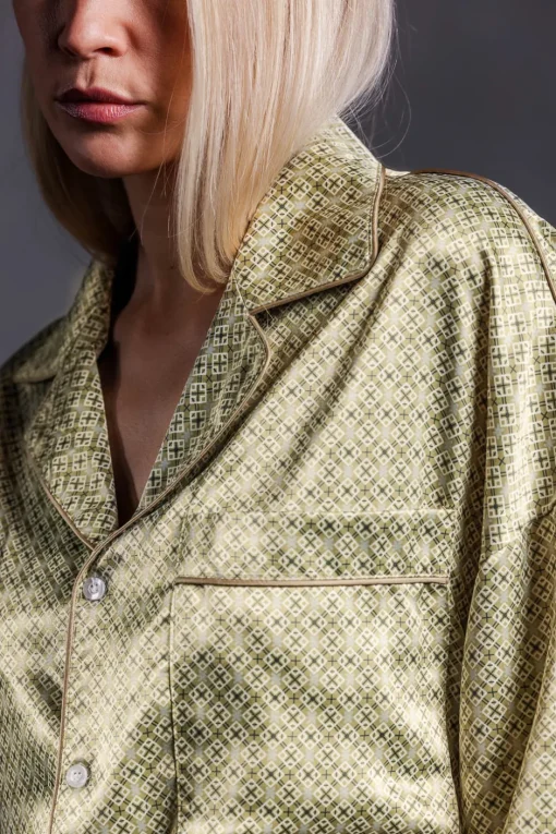 New Karo Kauer Retro Shirt Khaki