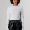 Fashion Karo Kauer Rib Longsleeve White