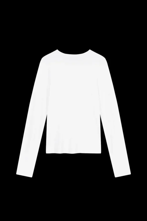 Fashion Karo Kauer Rib Longsleeve White