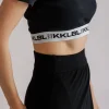 Fashion Karo Kauer Rib Top Basic Black