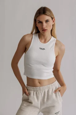 Clearance Karo Kauer Rib Top Basic White
