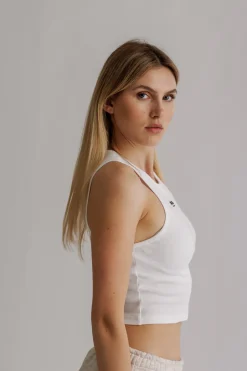 Clearance Karo Kauer Rib Top Basic White