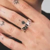Fashion Karo Kauer Ring Unwritten Silver